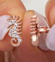 Heliophilia Silver Pendientes de Plata de Ley 925 con Oro Rosa y Circón